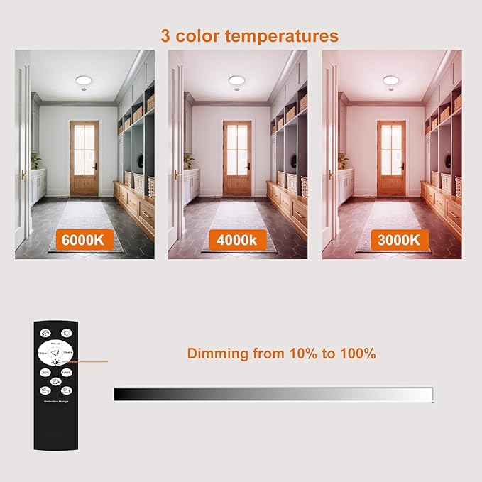 7 INCH Motion Activated Closet Light, Flush Mount Light Fixture, Motion Sensor - Image 5
