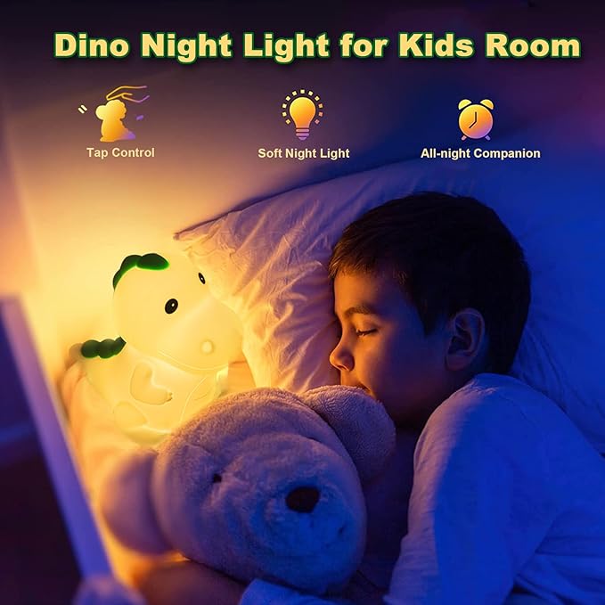 Night Light for Kids, Dinosaur Nightlight Kids Lamps for Bedrooms Boys - Image 4