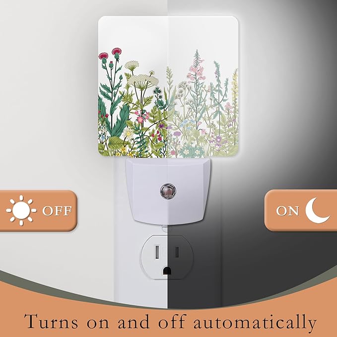 Night Light, Herbs and Wild Flowers Night Lights Plug into Wall - Image 3