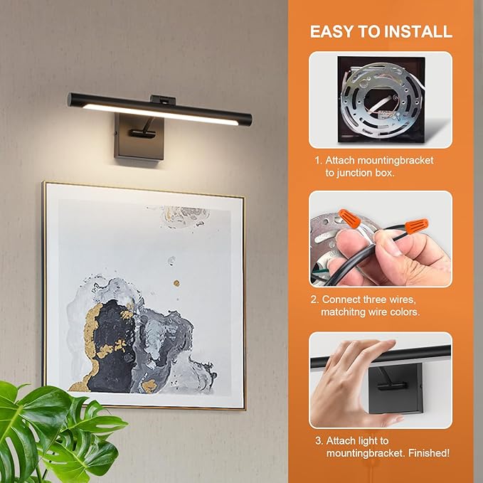 Joosenhouse Hard-Wired Picture Light Dimmable LED Picture Lights - Image 2