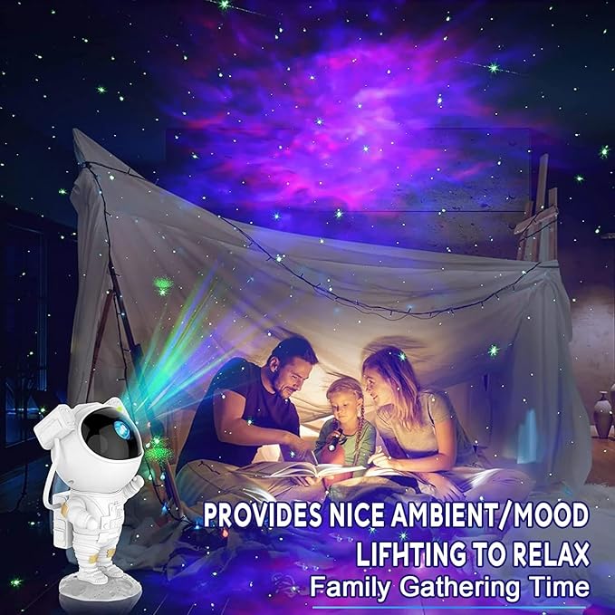 Astronaut Star Projector Galaxy Light, 360° Space Man Buddy Projector Sky LED - Image 7