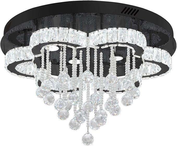 Flashing God Modern Chandelier for Living Room 24 inch Raindrop Chandeliers - Image 8