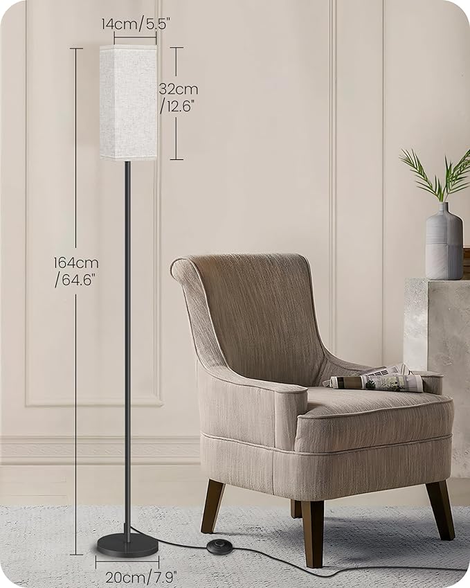 Set of 2 Floor Lamps for Living Room, Modern Tall Standing Lamps - Image 4