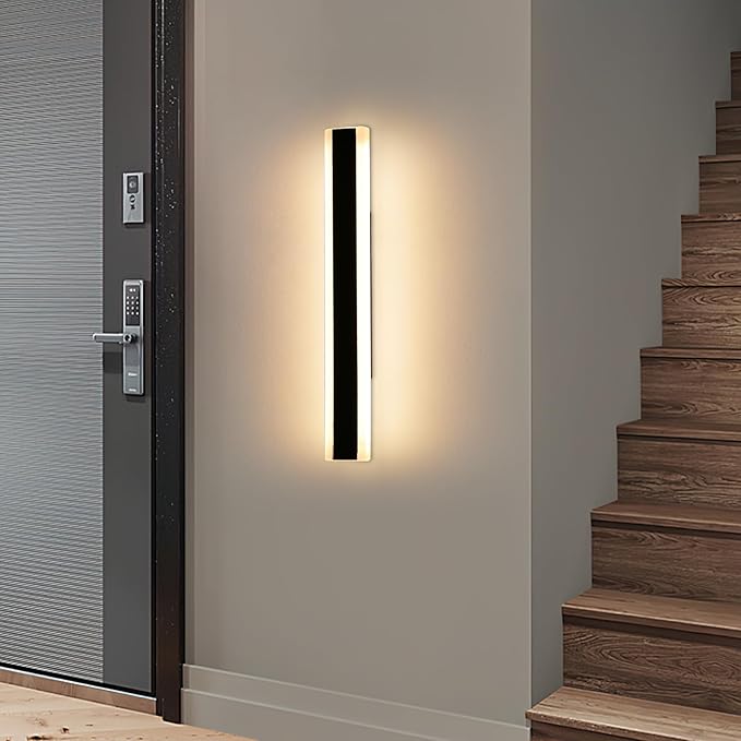 23.6inch Modern Outdoor Light Fixture, 3000K-6000K Dimmable Wall Sconce - Image 8
