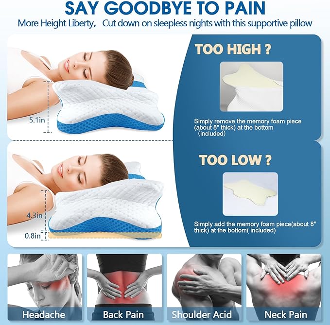 Memory Foam Pillows, Cervical Pillow - Image 2