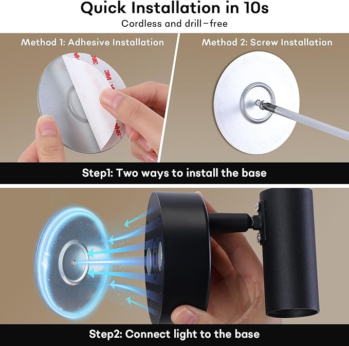 Lightess Spot Lights Indoor 6000mAh Wireless Uplights Indoor Plant Rechargeable - Image 6