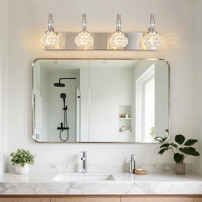 Modern Glass Crystal Vanity Light - Image 6
