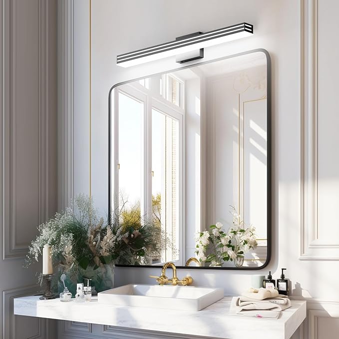 Ralbay Modern Black Bathroom Light Fixtures 5 Color Temperature Dimmable - Image 5