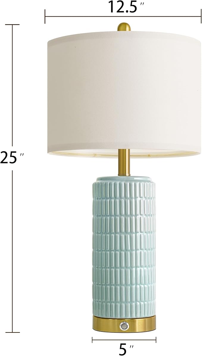 PoKat 25'' Bedside Table Lamps Set of 2 - Image 8