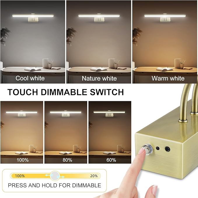 FUNCHDAY Picture Light, 3CCT Battery Art Lights - Image 5