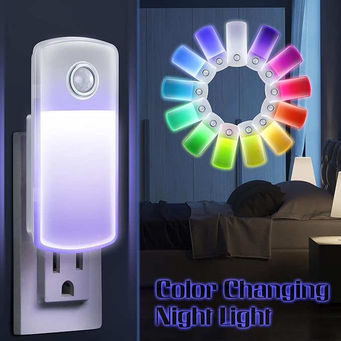 Enhon Emergency Power Failure Night Lights, 5-in-1 Multi Color LED Light - Image 3