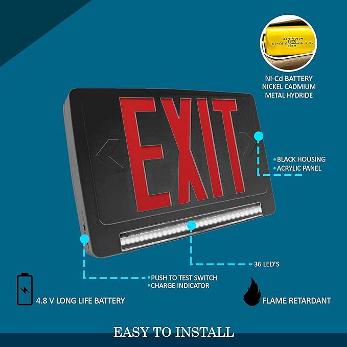 Ciata Ultra Bright Energy-efficient Lighted Exit Signs - Image 6