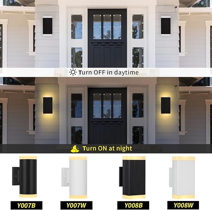 Outdoor Wall Light, ZUUKOLE Waterproof Exterior Wall Sconce, Anti-Rust Aluminum - Image 4
