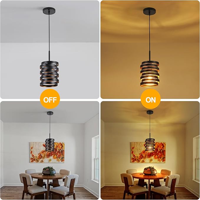 Modern Farmhouse Pendant Lights Kitchen Island, Industrial Multiple Rings - Image 5