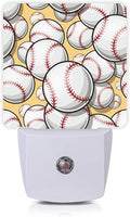 Ball Night Light, Baseball Softball Plug-in Night Lights by Oeaskly