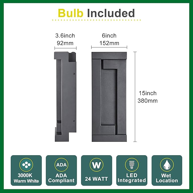 Dusk to Dawn Outdoor LED Wall Lights, Exterior Front Porch & Patio Light - Image 6