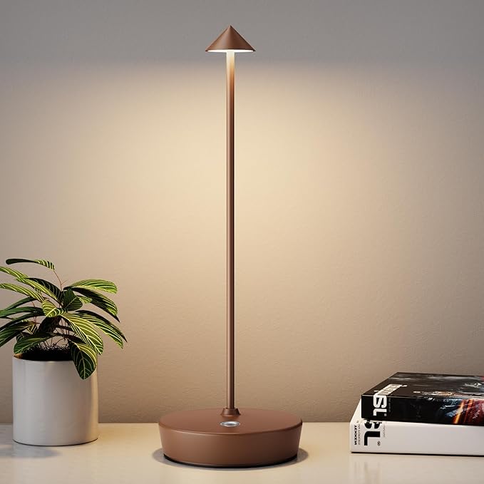 Rechargeable Cordless Table Lamp, Portable Powered LED Battery 6000mAh Metal by YIBEN