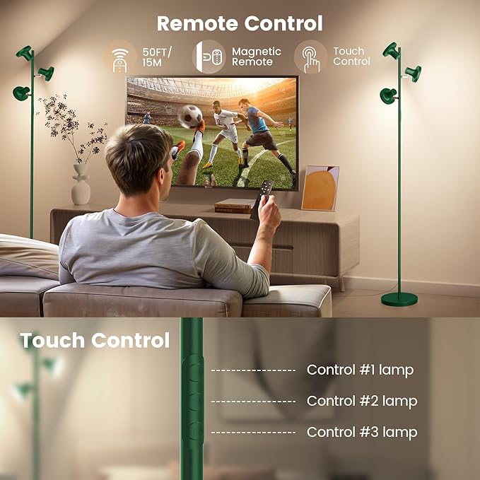 36W LED Tree Floor Lamp, Modern Dimmable Standing Lamp - Image 6