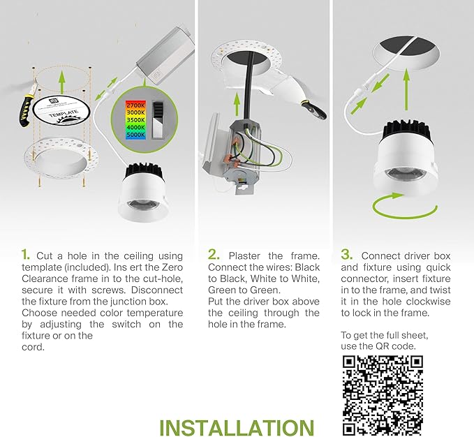 ASD Trimless 3 Inch LED Recessed Light, 15W 120V Triac Round Commercial - Image 8