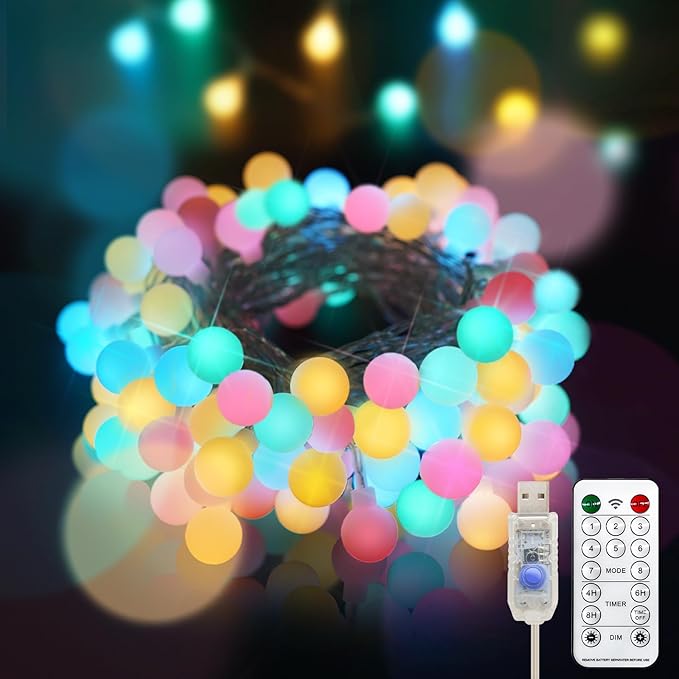 suddus Easter Lights Plug in, 33ft 100 Led USB Pastel String Lights by SUDDUS