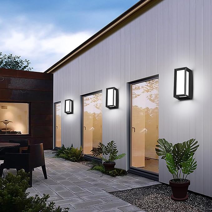 Outdoor Light Fixtures Wall Mount 2 Pack, 3 Colors & Dimmable, Exterior Wall - Image 8