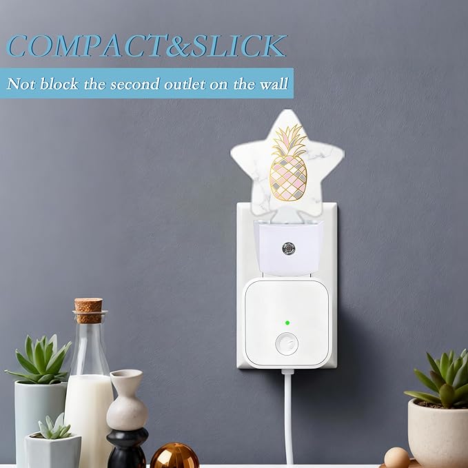 Rose Gold Pineapple Plug-in Night Light - Image 3