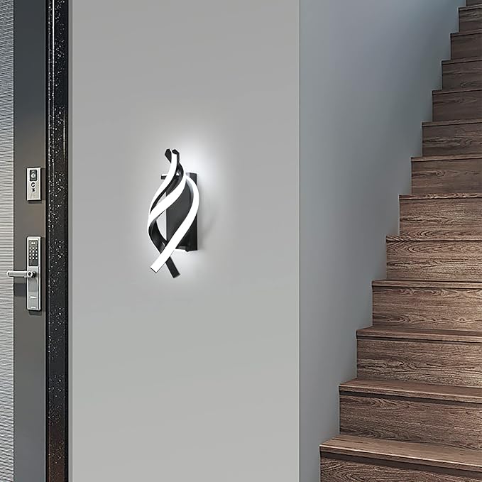 DELIPOP Wall Sconces, Spiral Modern LED Wall Sconce Lighting, 21W 6500K Cool - Image 7