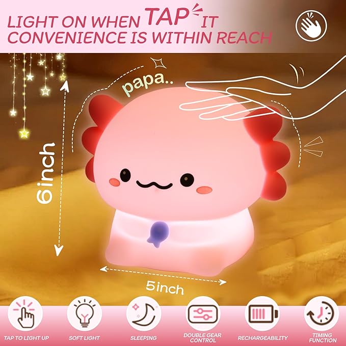 Axolotl Night Light for Kids - Image 4