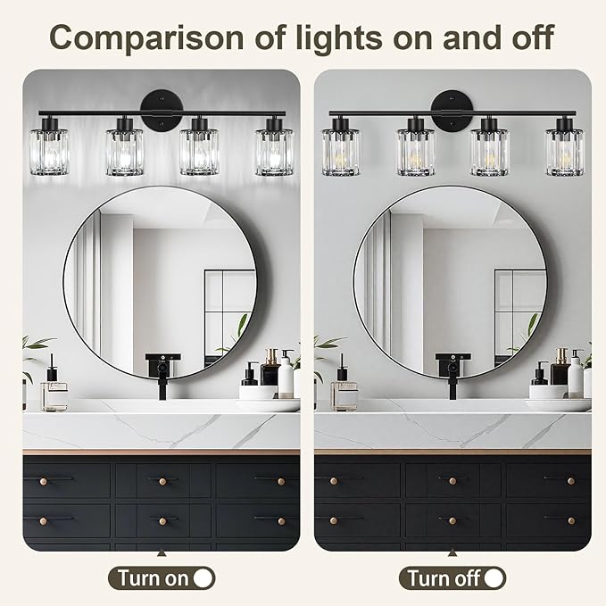 Crystal Bathroom Light Fixtures, Bathroom Lighting Fixtures Over Mirror - Image 3