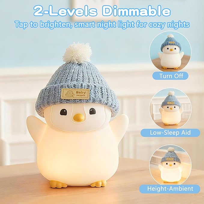 Penguin Night Light for Kids, Adorable Penguin Lamp - Image 2