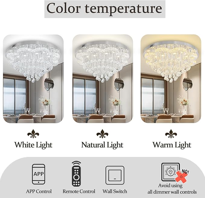 W32inches Modern Crystal Chandeliers - Image 4