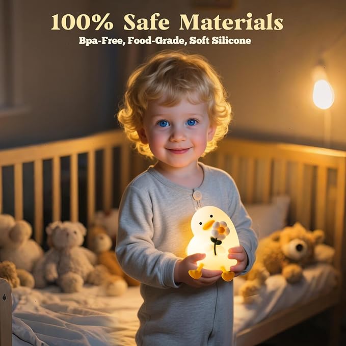 AVEKI Duck Night Light for Kids, Cute Light up Duck Decor Lamp, 3 Levels - Image 3