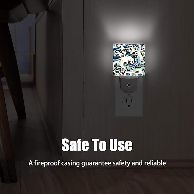 Vintage Sea Waves Dusk to Dawn Night Light, Auto Sensor Lamp Home Indoor - Image 6