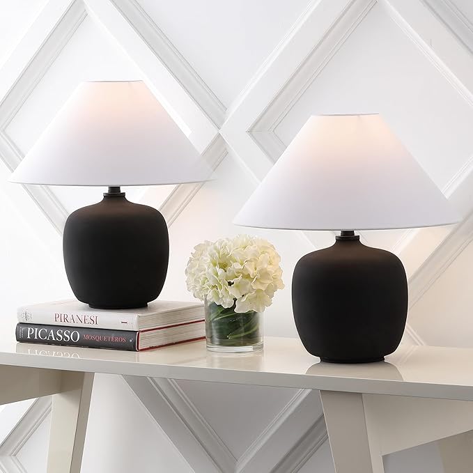 JONATHAN Y JYL5600A-SET2 Delphi 18.25" Minimalist Scandinavian Resin/Iron LED - Image 7