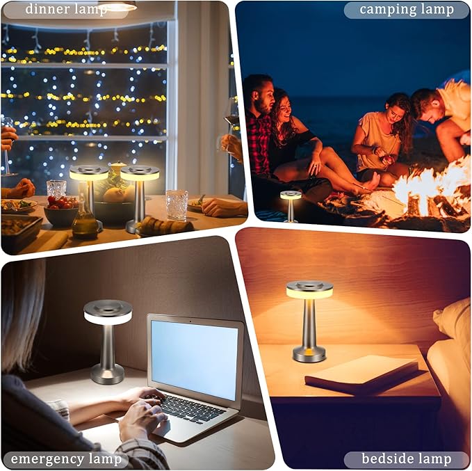 Riakrum 2 Pcs LED Portable Cordless Table Lamp - Image 6