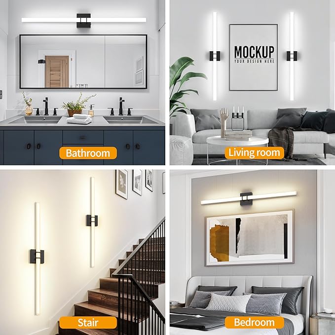 Modern Black Vanity Light Bar 40 Inch, 30W 5CCT Dimmable Bathroom Light - Image 6