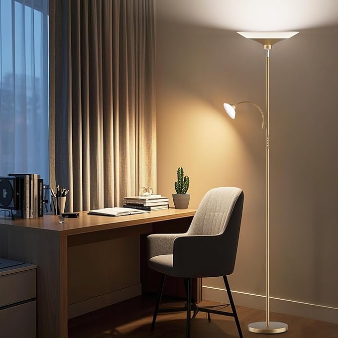 Gold Torchiere Floor Lamp - Image 7