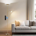 Gold Torchiere Floor Lamp by SIBRILLE