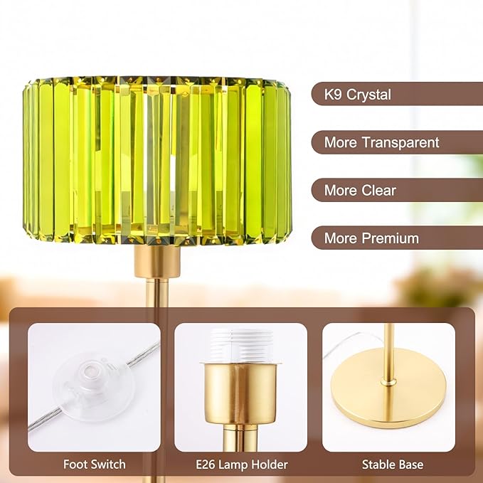 Gold Floor Lamp for Living Room, Vintage Standing Lamp, Mid Century Tall Lamp - Image 4