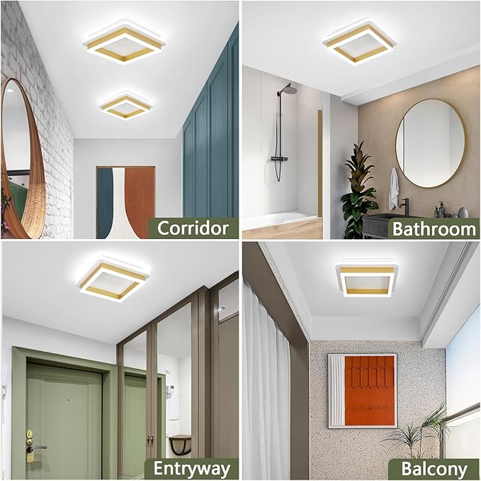 CANEOE Square Flush Mount Ceiling Light 24W Modern Led Hallway Ceiling Light - Image 9