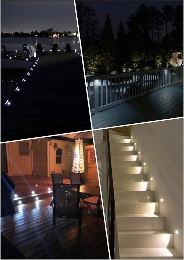 FVTLED Pack of 10 Low Voltage LED Deck Lights kit Φ1.38 Outdoor Garden Yard - Image 7