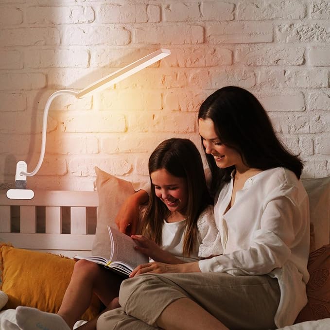 RAOYI LED Desk Lamp, 5W USB Clip on Light Eye-Caring Reading Clamp Table Lamp - Image 6