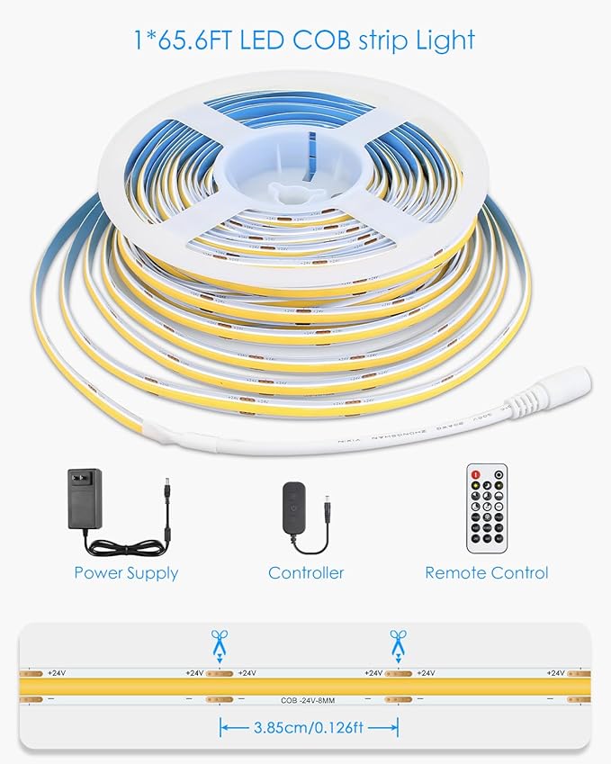 White COB Led Strip Lights 65.6FT/Roll - Image 7
