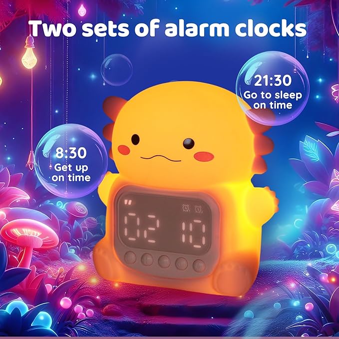 Axolotl Alarm Clock with Night Light - Image 6