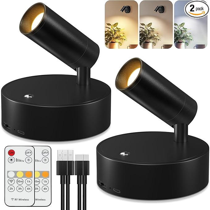 Kimjo Spot Lights Indoor, 4000mAh Rechargeable Battery LED Spotlight Indoor by Kimjo