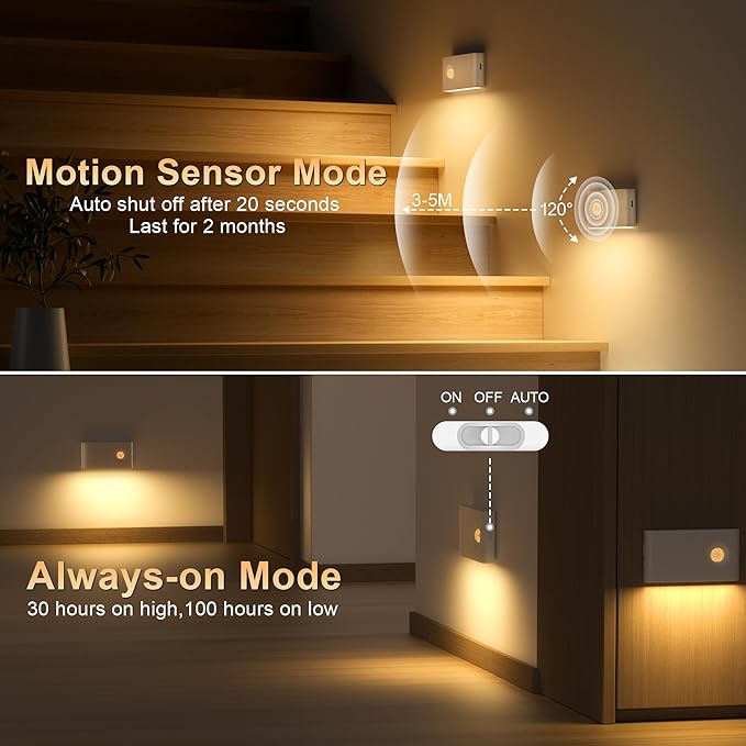 YiaMia Stair Lights Motion Sensor Indoor, Wireless Under Cabinet Lighting - Image 4
