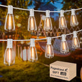 LED Outdoor String Lights 50ft ST38 White Waterproof Patio Lights by Pogestrand