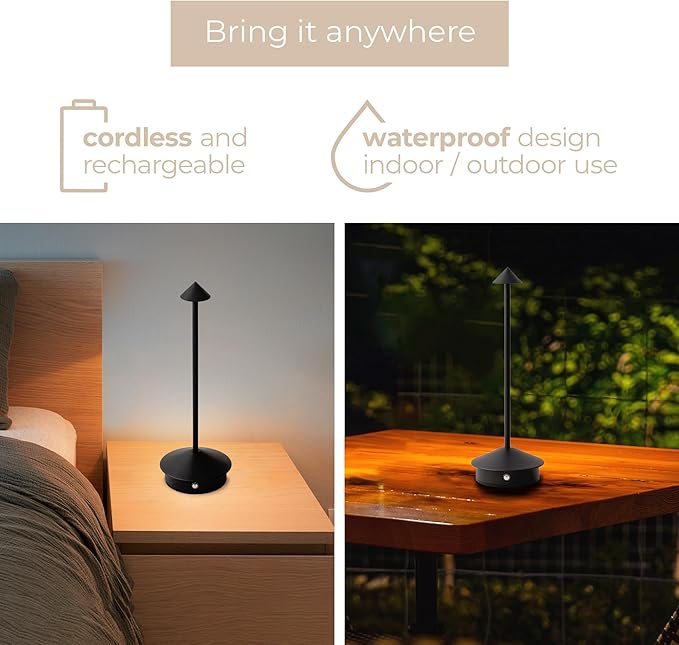 Arrrow LED Cordless USB-C Re-Chargeable Desk Lamp, 5200mAh Battery Operated - Image 6