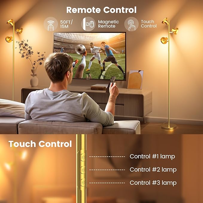 36W LED Tree Floor Lamp, Modern Dimmable Standing Lamp - Image 6