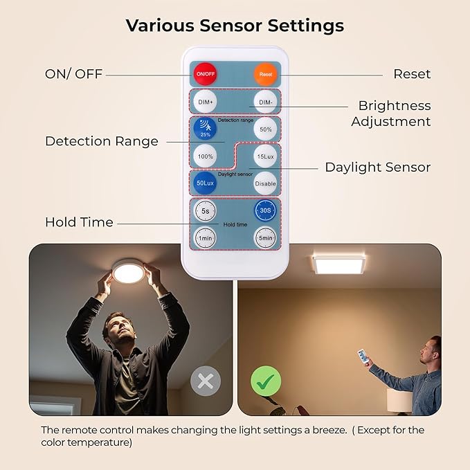 BLNAN Dimmable Motion Sensor LED Ceiling Light - Image 6